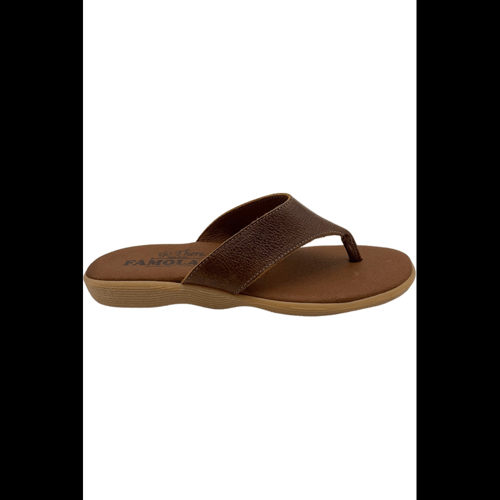 Famolare Go There Leather Sandal Flippity Flop Earth - Medium